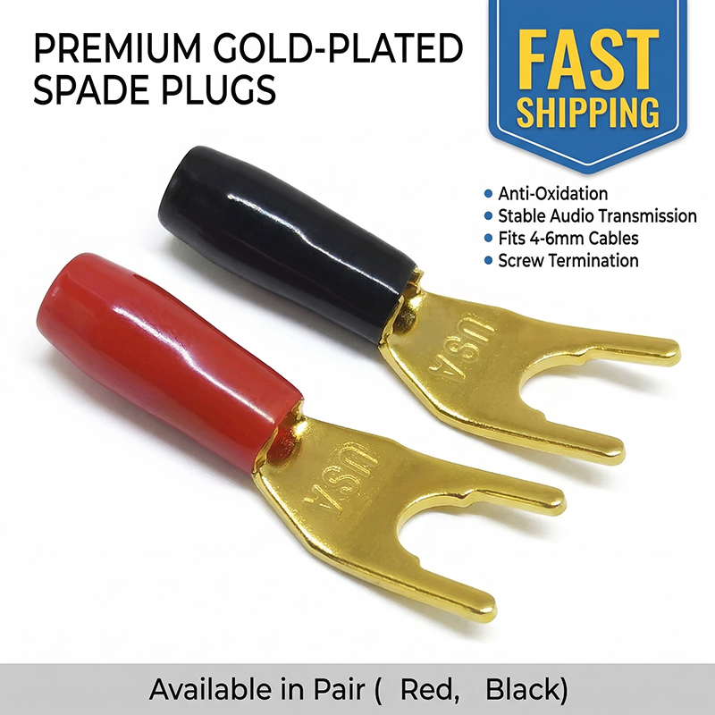 Body Jewelry 4 U - 20 sztuk/zestaw Wtyk bananowy 4mm pozłacany,