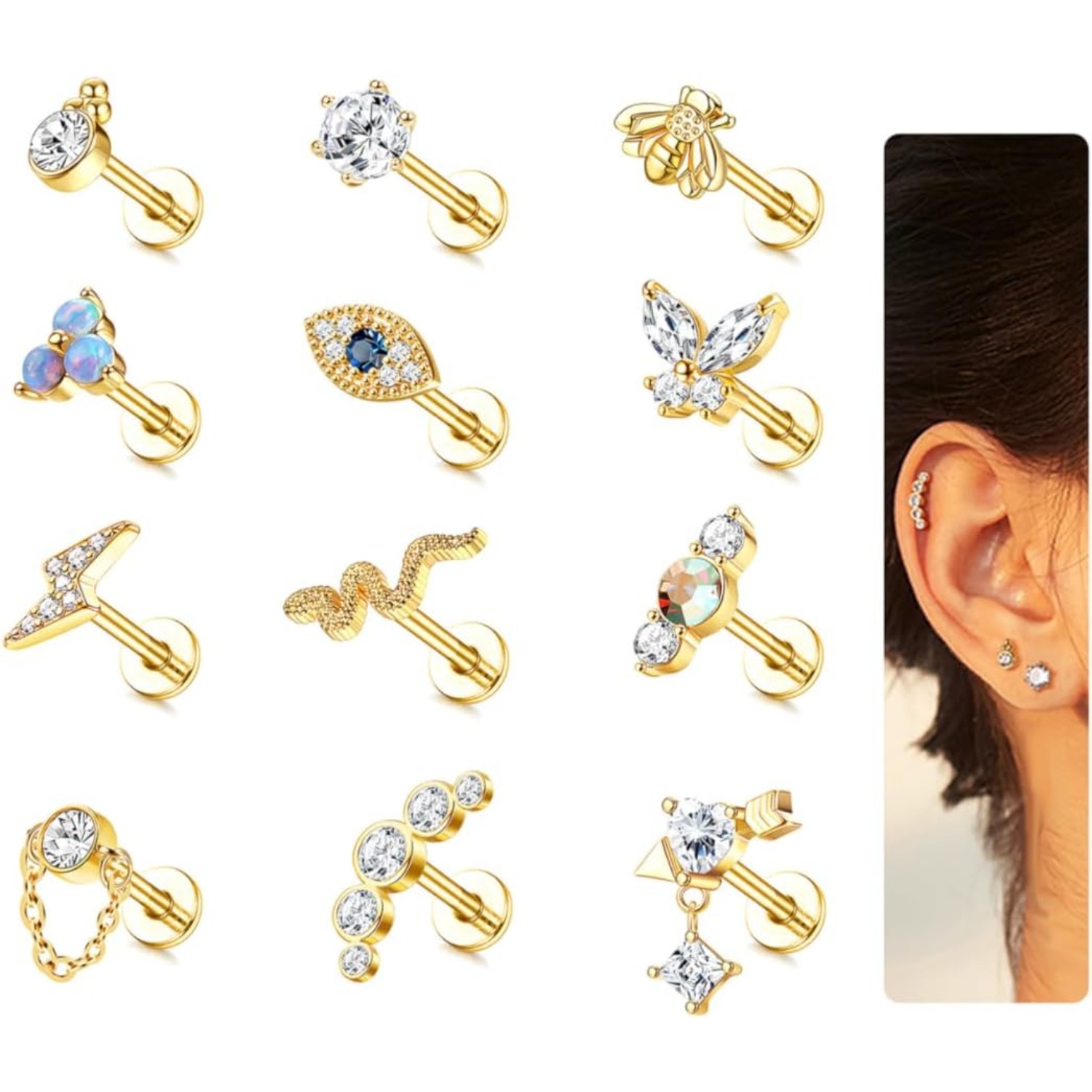 Body Jewelry Surgical Steel - Kolczyk do chrząstki ucha Bobisty 1