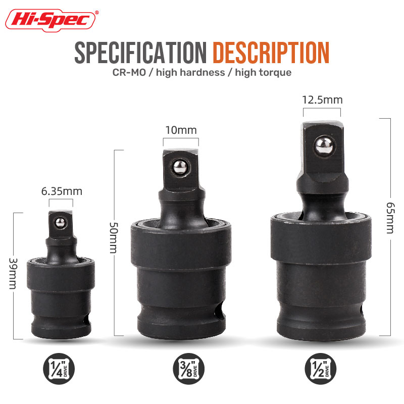 Body Jewelry 4 U - Zestaw przegubów uniwersalnych do kluczy udarowych