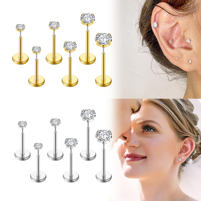 Body Jewelry Surgical Steel - Kolczyki do nosa, przegrody nosowej, tragusa,