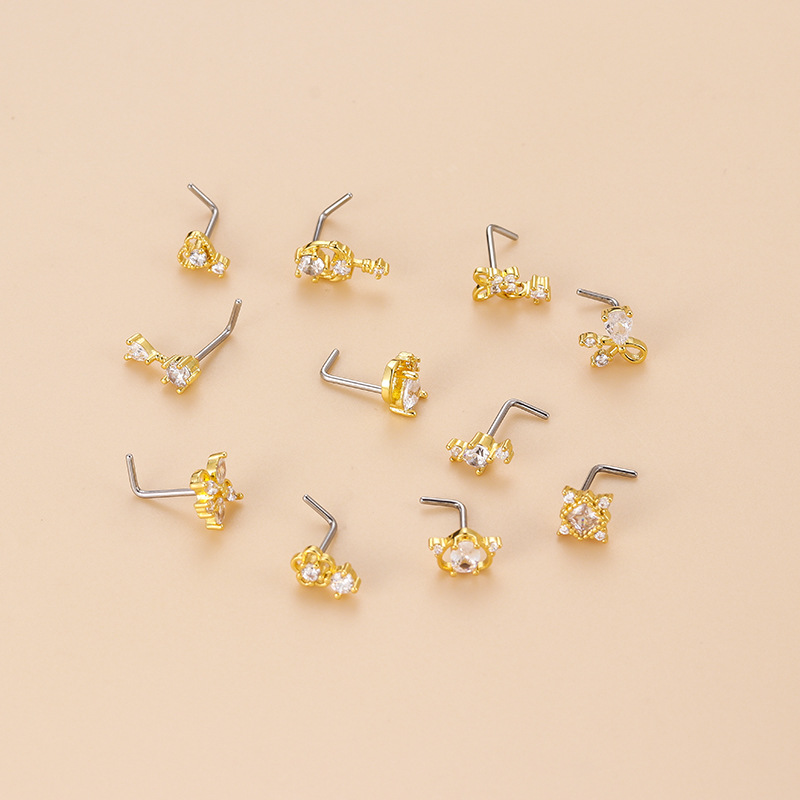 Kolczyk do nosa w kształcie li – Body Jewelry Surgical Steel recenzja i cena