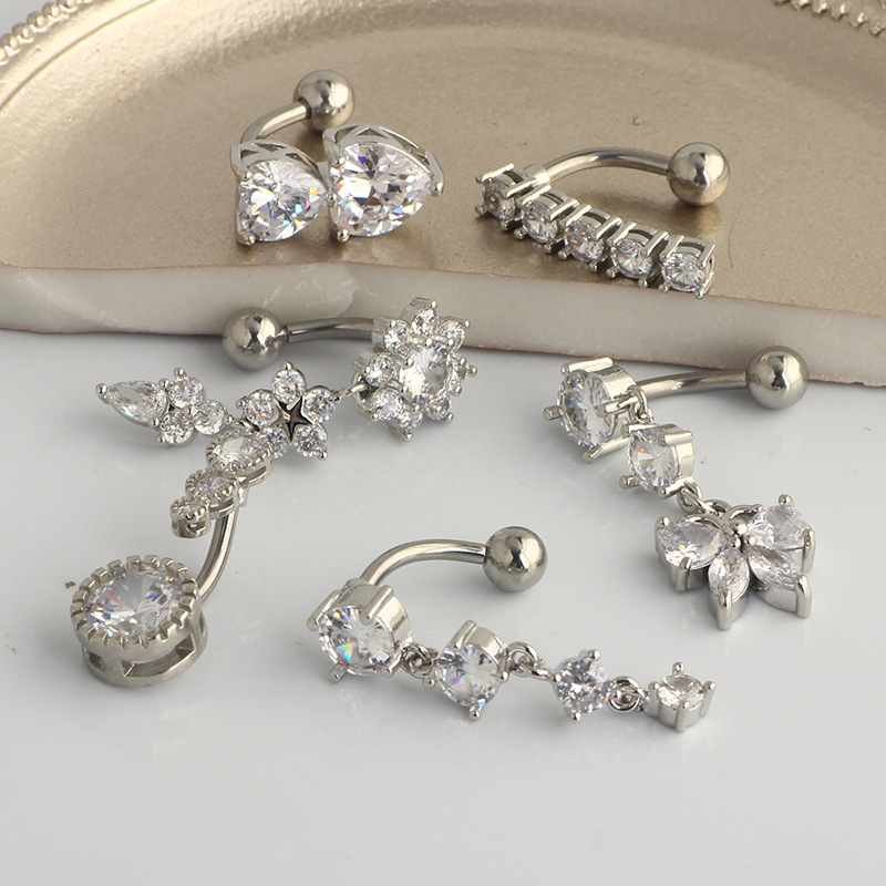 Kolczyk do pępka z zawieszką,  – Body Jewelry Surgical Steel recenzja i cena