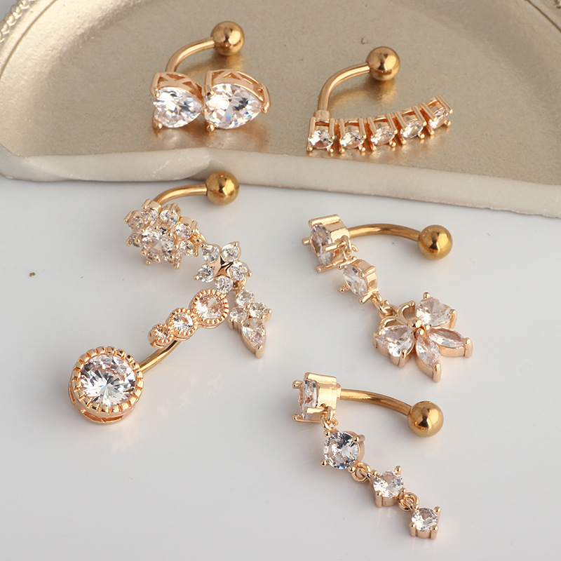 Kolczyk do pępka z zawieszką,  – Body Jewelry Surgical Steel recenzja i cena