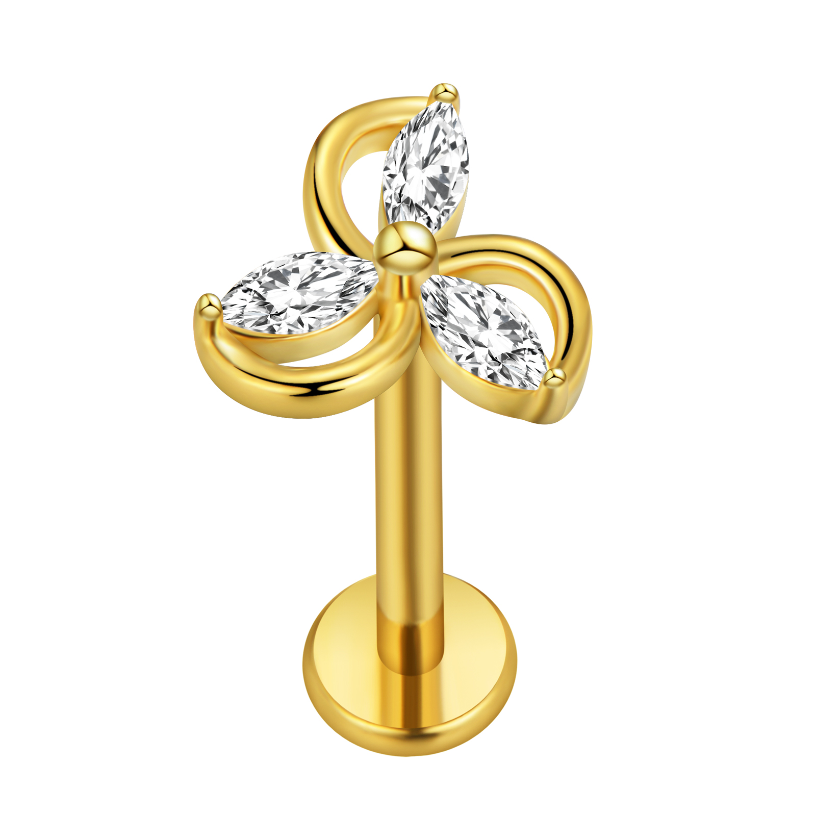 Liść klonu Labret Piercing gwi – Body Jewelry Surgical Steel recenzja i cena