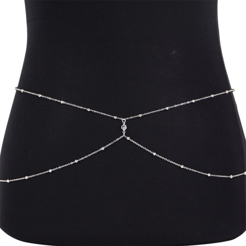 Clear Rhinestone Beaded Belly  – Body Jewellery recenzja i cena