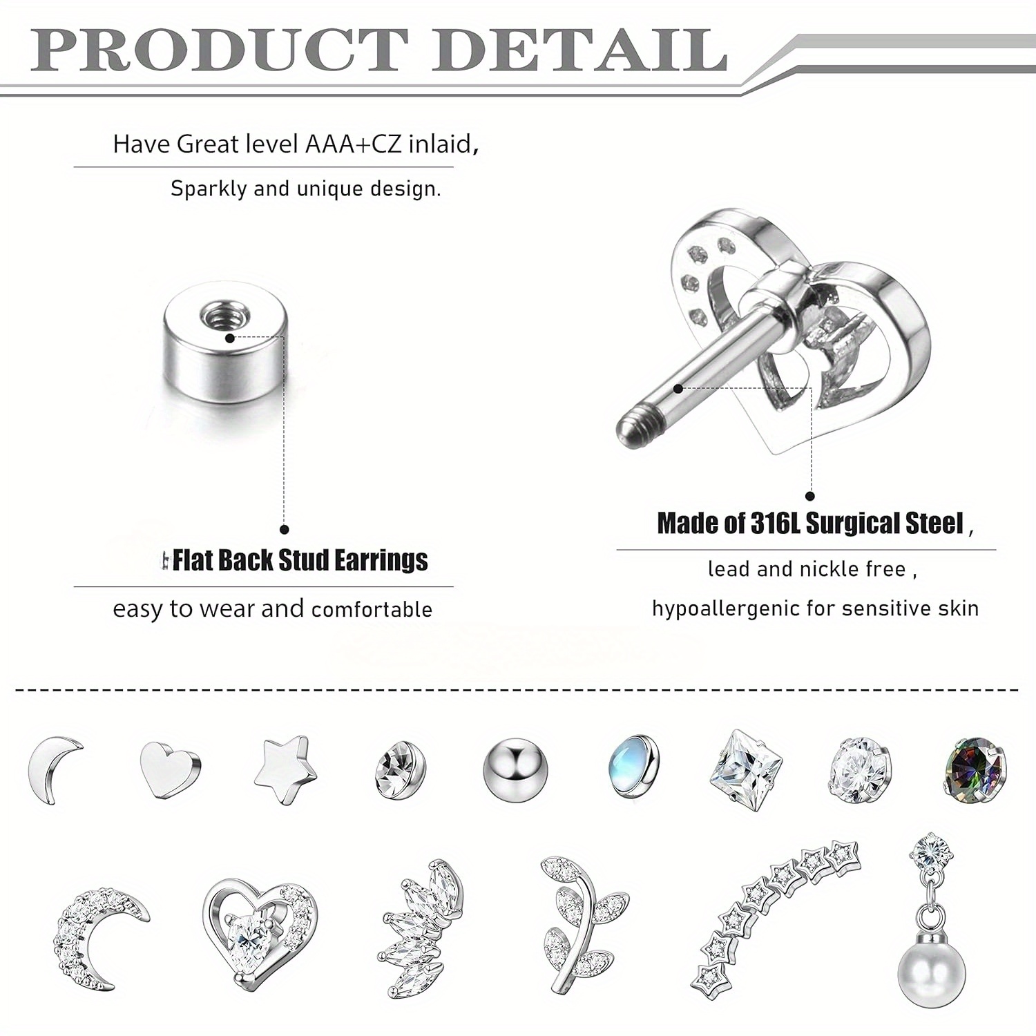 Drperfect Kolczyki sztyfty ze  – Body Jewelry Surgical Steel recenzja i cena