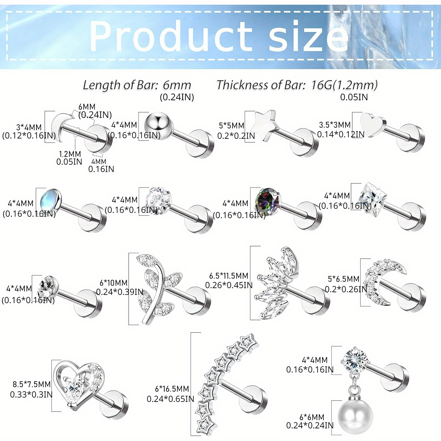 Drperfect Kolczyki sztyfty ze  – Body Jewelry Surgical Steel recenzja i cena