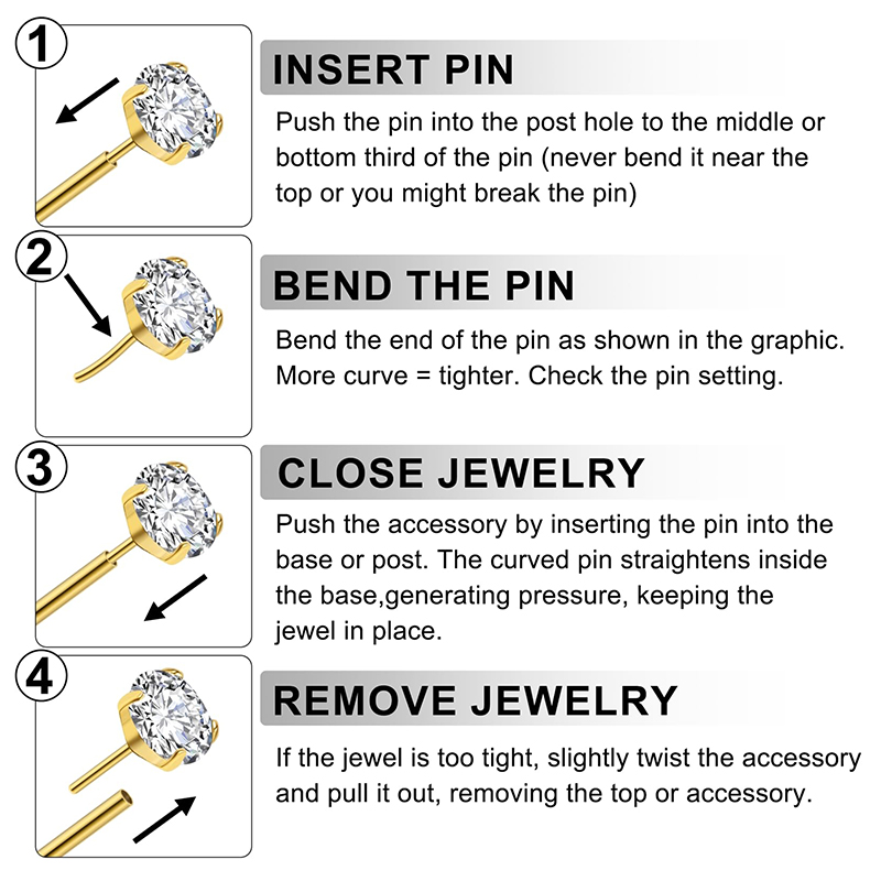 Kolczyki do nosa, przegrody no – Body Jewelry Surgical Steel recenzja i cena